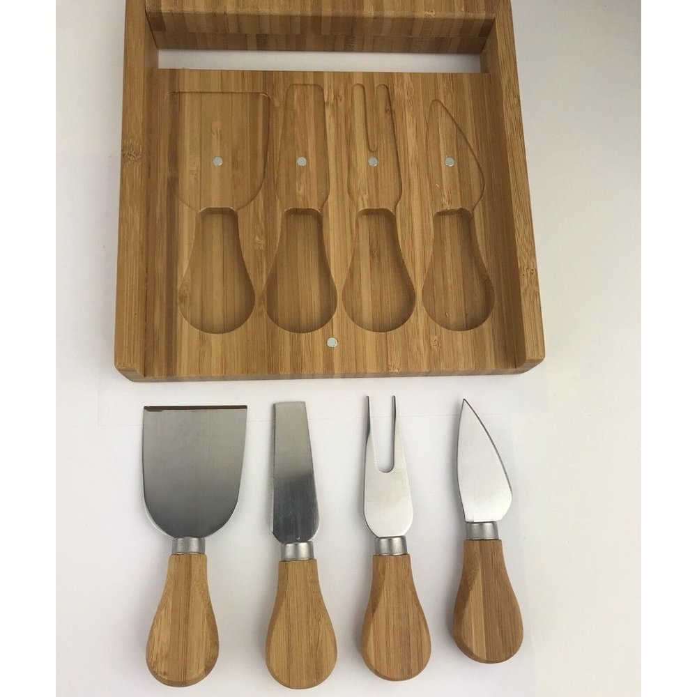 Steamboat Springs Wood‎ Case Box cheese Spreader Knife Fork Set